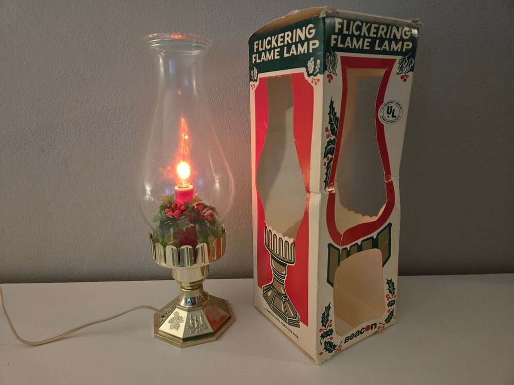 Beacon Flickering Flame Lamp Cat. No. 16 Electric Christmas Lantern